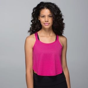 Lululemon On The Run Singlet Jewelled Magenta